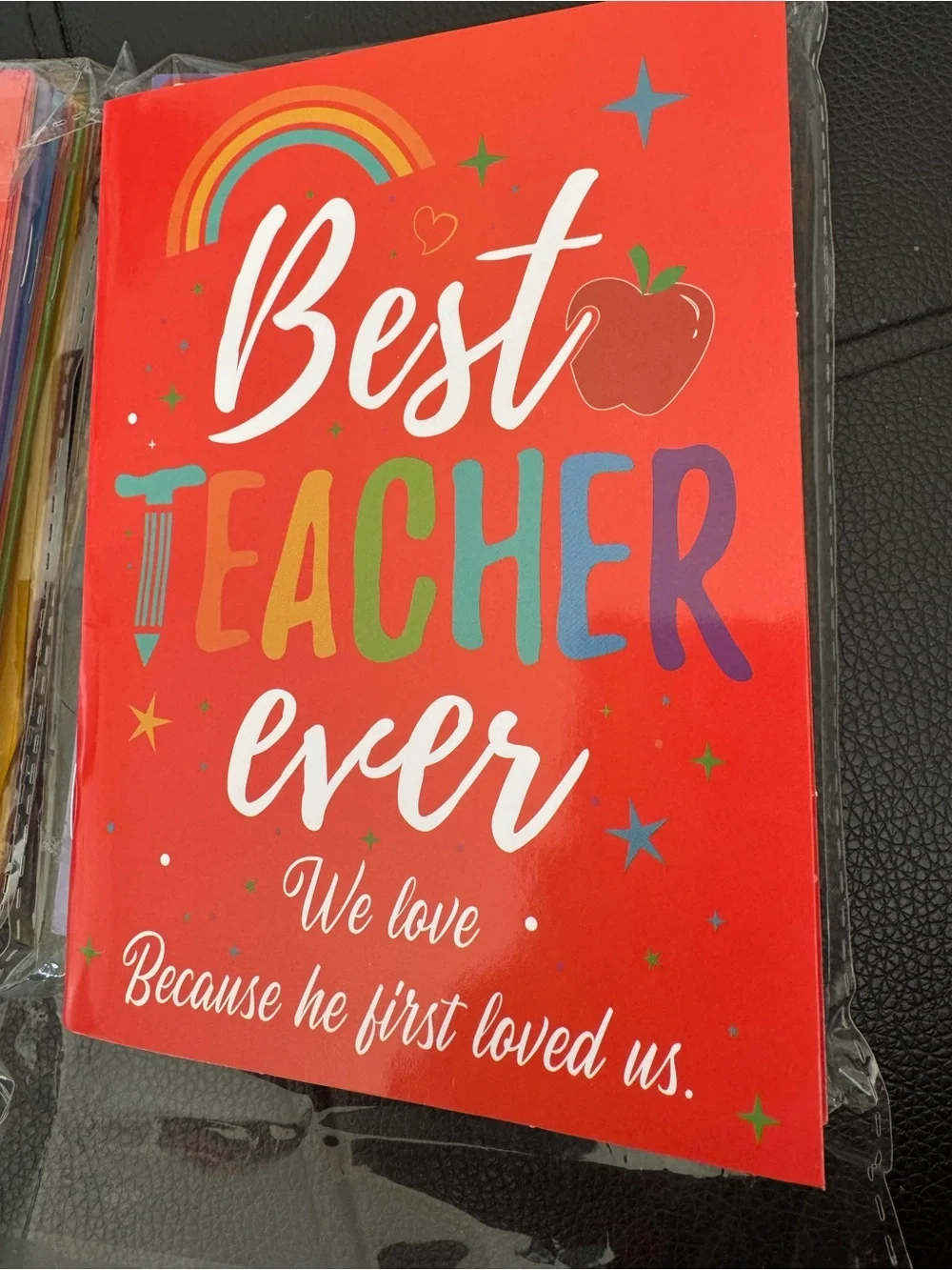 Best Teacher Ever Red Wall Art - Appreciation Print